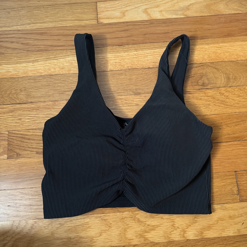 Aerie Black and White Pinstripe Top